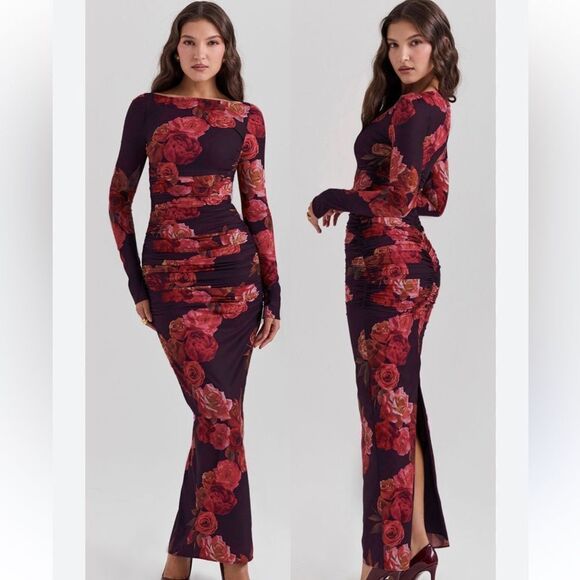 HOUSE OF CB 'Lanetta' Romantic Floral Maxi Dress Small NWT $255 - Picture 1 of 6